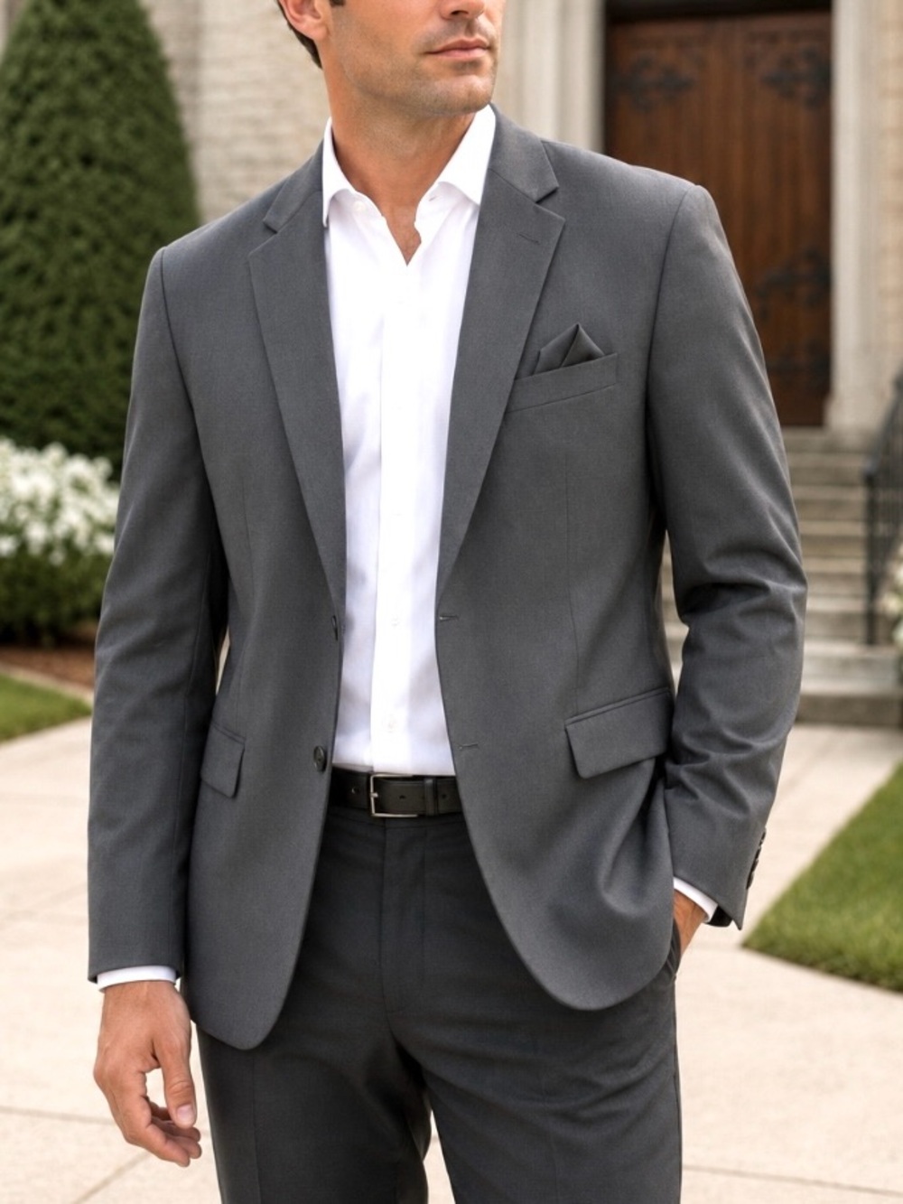 Caravelli Slim 40R Charcoal Blazer